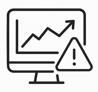 Analytics dashboard waarschuwing